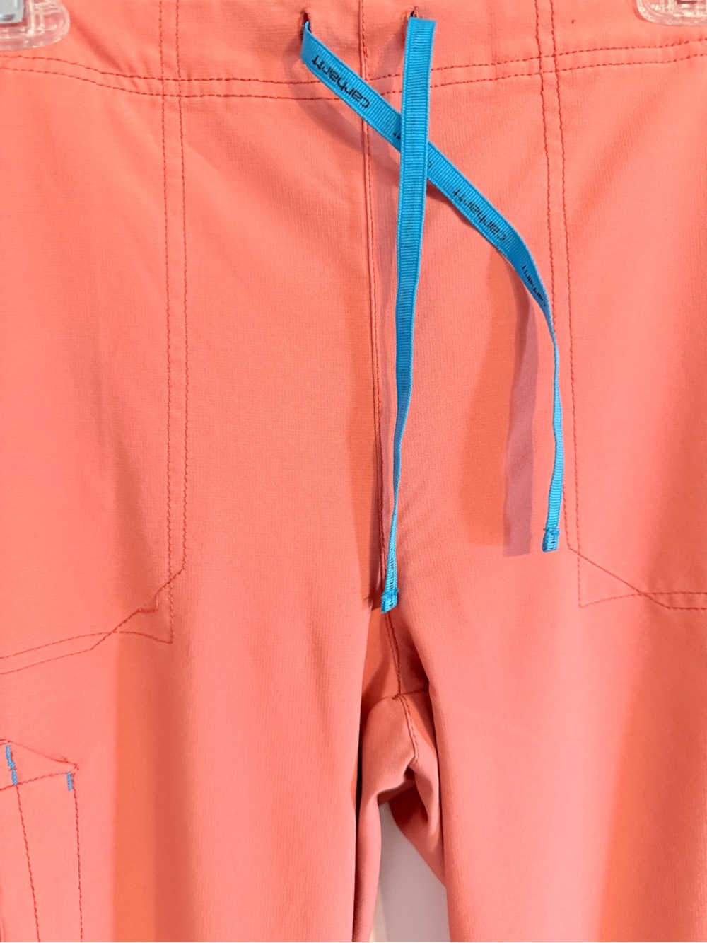 Carhartt Coral Pink Scrub Set with Teal Accents - Picture 9 of 12